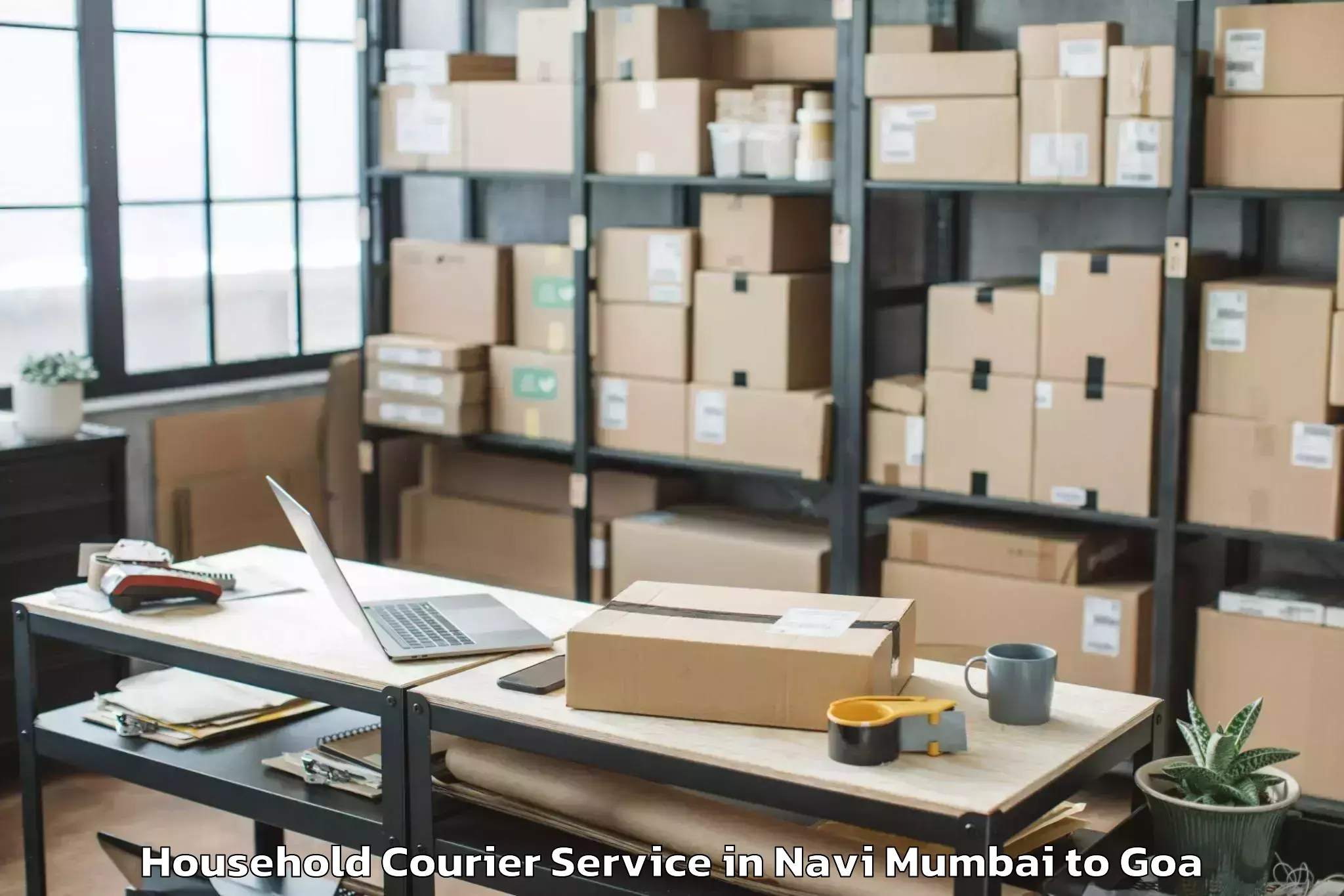 Top Navi Mumbai to Taleigao Household Courier Available